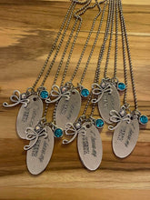 Load image into Gallery viewer, Whispering Souls Mantra Dog Tags with Healing Crystals