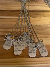 Load image into Gallery viewer, Whispering Souls Mantra Dog Tags with Healing Crystals