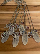 Load image into Gallery viewer, Whispering Souls Mantra Dog Tags with Healing Crystals