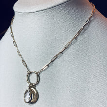Load image into Gallery viewer, Crescent Moon Necklace with Clear Crystal