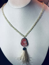 Load image into Gallery viewer, Beaded Crystal Pendant with Feathers