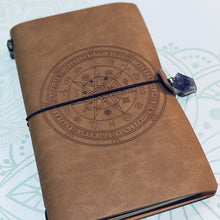 Load image into Gallery viewer, Zodiac Leather-Bound Journal with Crystal