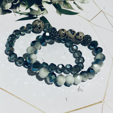 Load image into Gallery viewer, Beaded Fashion Bracelet Set with Crystals
