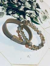 Load image into Gallery viewer, Beaded Fashion Bracelet Set with Crystals