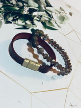 Load image into Gallery viewer, Beaded Fashion Bracelet Set with Crystals