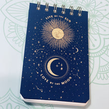 Load image into Gallery viewer, Sun and Moon Mantra Notepad