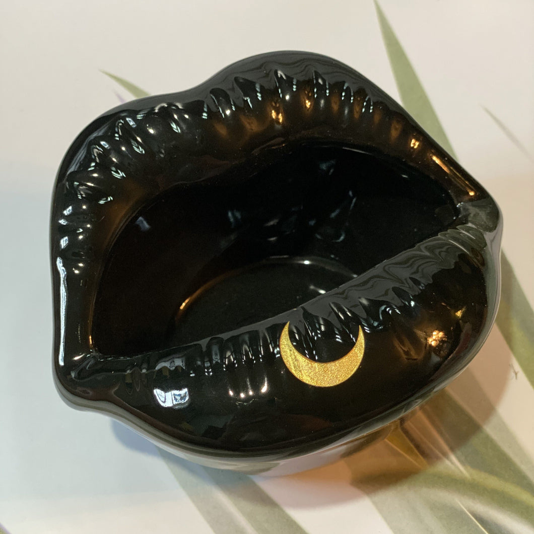 Lip Bowl with Gold Crescent Moon
