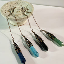 Load image into Gallery viewer, Crystal Pendulum with Bronze Decorative Detail