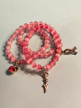 Load image into Gallery viewer, Cat’s Eye Crystal Bracelet with Charm