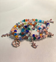 Load image into Gallery viewer, Cat’s Eye Crystal Bracelet with Charm