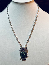 Load image into Gallery viewer, Labradorite Crystal Owl Necklace