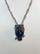 Load image into Gallery viewer, Labradorite Crystal Owl Necklace