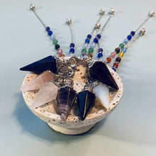 Load image into Gallery viewer, Crystal Point Pendulum with Seven Chakra Crystal Chain