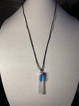 Load image into Gallery viewer, Selenite Pendant with Aura Quartz Crystal