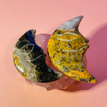 Load image into Gallery viewer, Bumblebee Jasper Crescent Moon