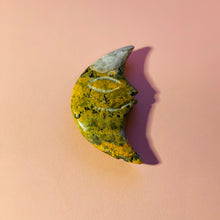 Load image into Gallery viewer, Bumblebee Jasper Crescent Moon