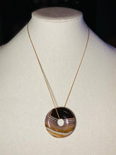 Load image into Gallery viewer, Brown Agate Crystal Donut Pendant