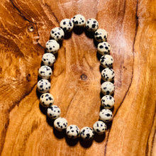 Load image into Gallery viewer, Dalmatian Jasper Crystal Bracelet