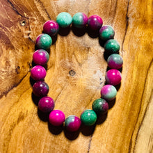 Load image into Gallery viewer, Ruby Zoisite Crystal Bracelet