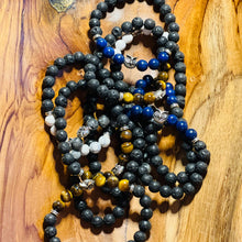 Load image into Gallery viewer, Lava Stone Owl Charm Bracelet