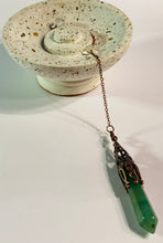 Load image into Gallery viewer, Crystal Pendulum with Bronze Decorative Detail
