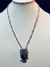 Load image into Gallery viewer, Labradorite Crystal Owl Necklace
