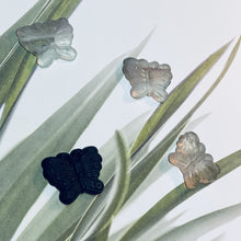 Load image into Gallery viewer, Fluorite and Black Jade Crystal Butterfly
