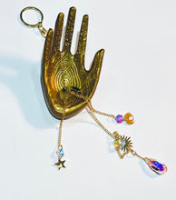 Load image into Gallery viewer, Gold Plated Celestial Sun Catcher with Moon and Stars
