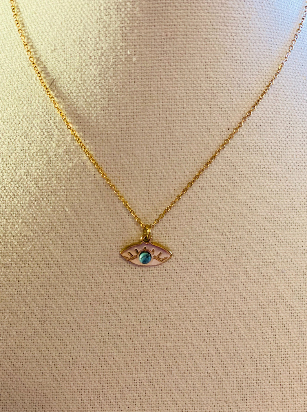 Evil Eye Necklace with Turquoise
