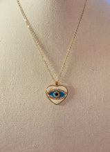 Load image into Gallery viewer, Evil Eye Heart Pendant
