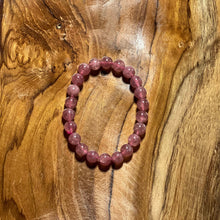 Load image into Gallery viewer, Strawberry Quartz Crystal Bracelet
