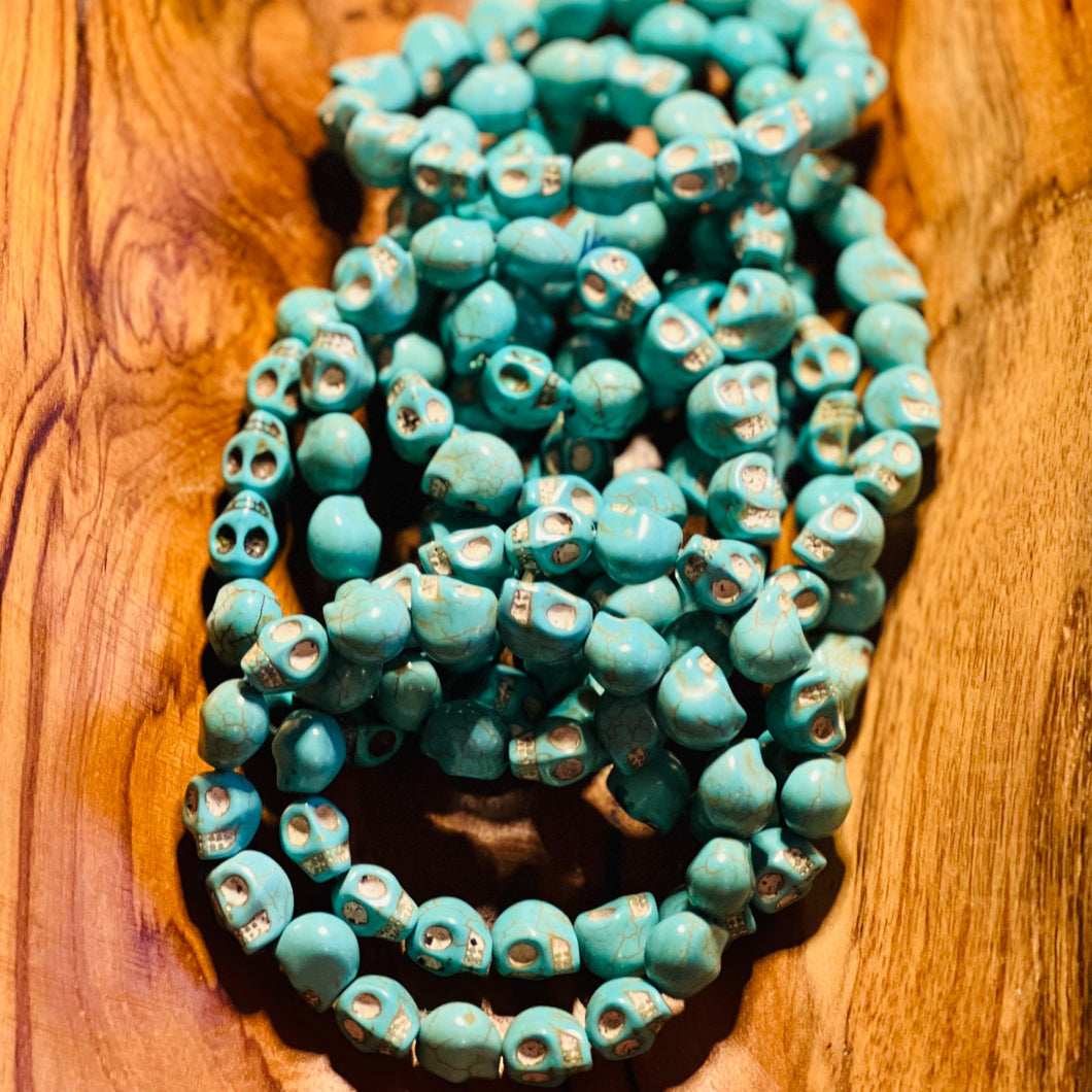Turquoise Skull Crystal Bracelet
