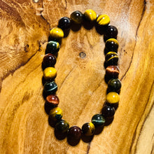 Load image into Gallery viewer, Muti-Color Tiger&#39;s Eye  Crystal Bracelet
